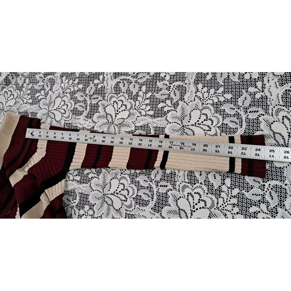 No Boundaries Sweater Dress Size XL‎ 15/17 Multicolor Burgundy Stripe Metallic